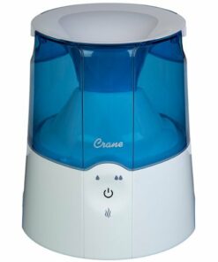 CRANE - 0.5 Gal. Warm Mist Humidifier with 2 Speed Settings - Blue/White