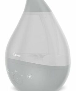 CRANE - 1 Gal. Drop Cool Mist Humidifier with Sound Machine - Grey
