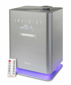 CRANE - 1.2 Gal. UV Light Warm & Cool Mist Humidifier with Remote - Gray