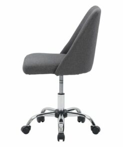 CorLiving - Marlowe Upholstered Armless Task Chair - Dark Grey