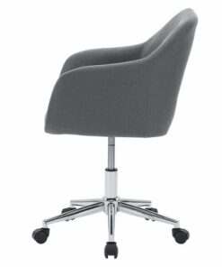 CorLiving - Marlowe Upholstered Chrome Base Task Chair - Grey
