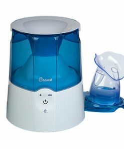 CRANE - 0.5 Gal. 2-in-1 Warm Mist Humidifier & Personal Steam Inhaler - Blue/White