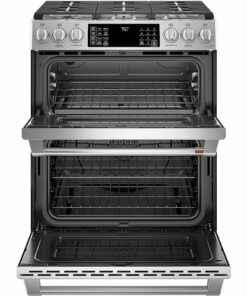 Café - 6.7 Cu. Ft. Slide-In Double Oven Gas True Convection Range with Built-In WiFi - Stainless steel
