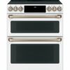 Café - 7.0 Cu. Ft. Slide-In Double Oven Electric Induction Convection Range - Matte White