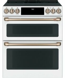 Café - 7.0 Cu. Ft. Slide-In Double Oven Electric Induction Convection Range - Matte White