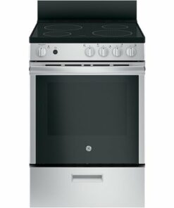 GE - 2.9 Cu. Ft. Freestanding Electric Range - Stainless steel