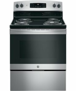 GE - 5.0 Cu. Ft. Self-Cleaning Freestanding Electric Range - Stainless steel 1