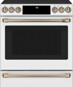 Café - 5.7 Cu. Ft. Slide-In Electric Convection Range - Matte White
