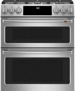 Café - 6.7 Cu. Ft. Self-Cleaning Slide-In Double Oven Dual Fuel Convection Range - Stainless steel
