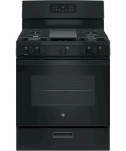 GE - 5.0 Cu. Ft. Freestanding Gas Range - Black