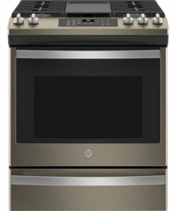 GE - 5.6 Cu. Ft. Slide-In Gas Convection Range with Self-Steam Cleaning, Built-In Wi-Fi, and No-Preheat Air Fry - Slate
