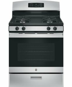 GE - 4.8 Cu. Ft. Freestanding Gas Range - Stainless steel 0