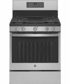GE Profile - 5.6 Cu. Ft. Freestanding Smart Gas True Convection Range with Hot Air Fry - Stainless steel