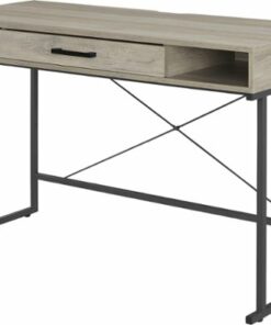 Insignia™ - Computer Desk with Drawer – 47" Wide - Dark Oak