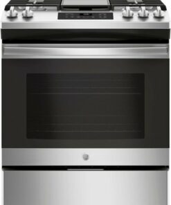 GE - 5.3 Cu. Ft. Slide-In Gas Range - Stainless steel