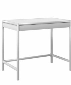 Twin Star Home - Writing Desk with USB Charging Ports and Extra Large Drawer - White