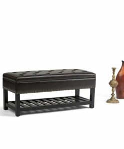 Simpli Home - Lomond Storage Ottoman Bench - Tanners Brown