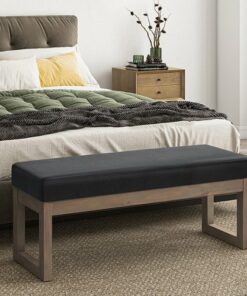 Simpli Home - Milltown Large Ottoman Bench - Midnight Black