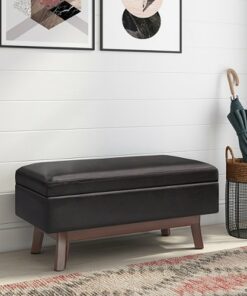 Simpli Home - Owen Small Rectangular Storage Ottoman - Tanners Brown