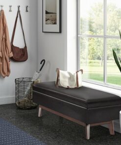 Simpli Home - Owen Rectangular Storage Ottoman - Tanners Brown