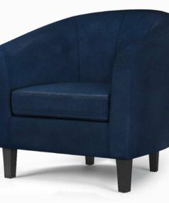 Simpli Home - Austin Tub Chair - Distressed Dark Blue