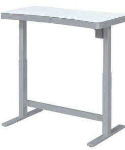 Twin Star Home - Ashford Adjustable Height Standing Desk - Light Silver