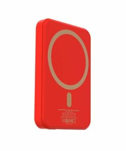 RapidX - Boosta 5k mAh 7.5W Magnetic Wireless Portable Charger for iPhone 12, 13 & 14 - Red