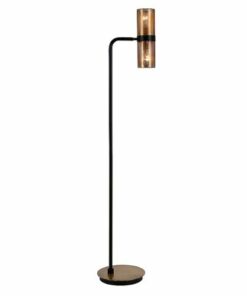 Camden&Wells - Zevon Floor Lamp - Matte Black/Brass