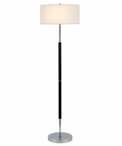 Camden&Wells - Simone Floor Lamp - Matte Black/Polished Nickel