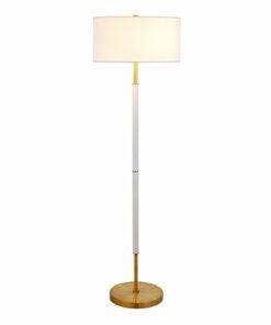 Camden&Wells - Simone Floor Lamp - Matte White/Brass