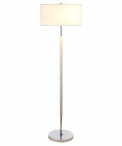 Camden&Wells - Simone Floor Lamp - Cool Gray/Polished Nickel