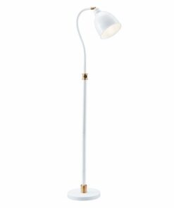 Camden&Wells - Vincent Floor Lamp - Matte White/Brass