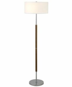 Camden&Wells - Simone Floor Lamp - Rustic Oak/Polished Nickel