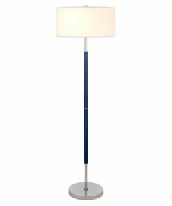 Camden&Wells - Simone Floor Lamp - Blue/Polished Nickel