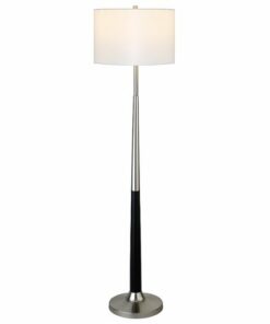 Camden&Wells - Lyon Floor Lamp - Brushed Nickel/Matte Black