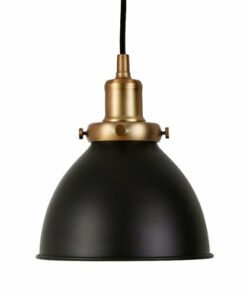 Camden&Wells - Madison 8" Metal Pendant - Black/Brass
