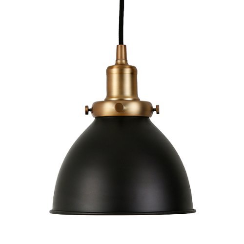 Camden&Wells - Madison 8" Metal Pendant - Black/Brass