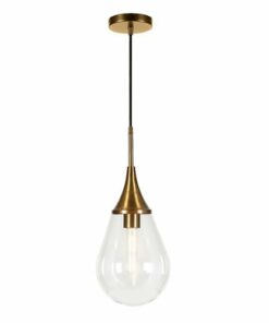 Camden&Wells - Ambrose Clear Glass Pendant - Brass