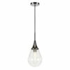 Camden&Wells - Ambrose Clear Glass Pendant - Polished Nickel