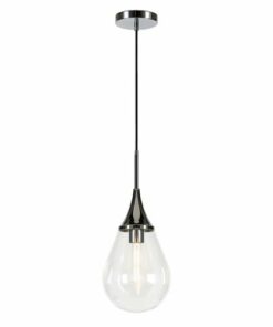 Camden&Wells - Ambrose Clear Glass Pendant - Polished Nickel