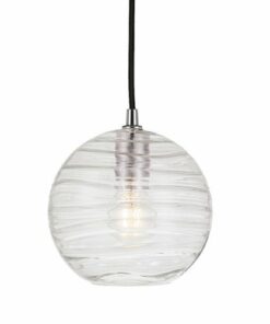 Camden&Wells - Wayve Textured Glass Pendant - Polished Nickel