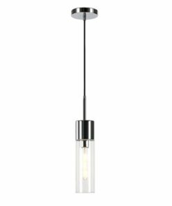 Camden&Wells - Lance Clear Glass Pendant - Nickel