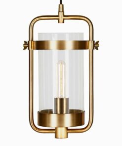 Camden&Wells - Orion Industrial Clear Glass Pendant - Brass