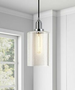Camden&Wells - Myra Seeded Glass Pendant - Polished Nickel