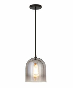 Camden&Wells - Marit Glass Pendant - Smoked Nickel