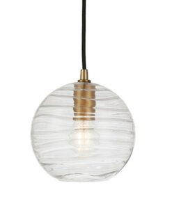 Camden&Wells - Wayve Textured Glass Pendant - Brass