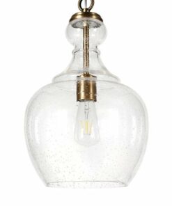 Camden&Wells - Verona 11" Seeded Glass Pendant - Brass