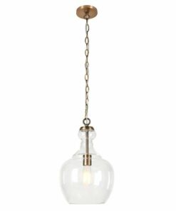 Camden&Wells - Verona 11" Clear Glass Pendant - Brass