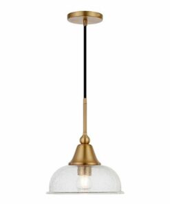 Camden&Wells - Magnolia Seeded Glass Pendant - Brass
