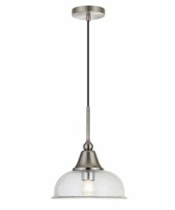 Camden&Wells - Magnolia Seeded Glass Pendant - Brushed Nickel